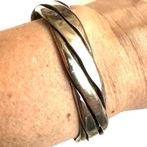 Vintage Artisan Crafted Twisted Cuff Bracelet
